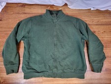 LL Bean Katahdin Iron Works Fleece Sherpa Lined Mens Large Sweatshirt Green