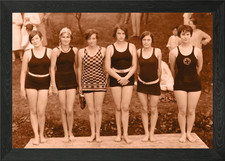 Swim Lifeguard Girls Framed Wall Art Poster Canvas Print Picture