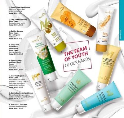 80 g Hand Care Cream Softness and elasticity of your hand skin and nails tianDe