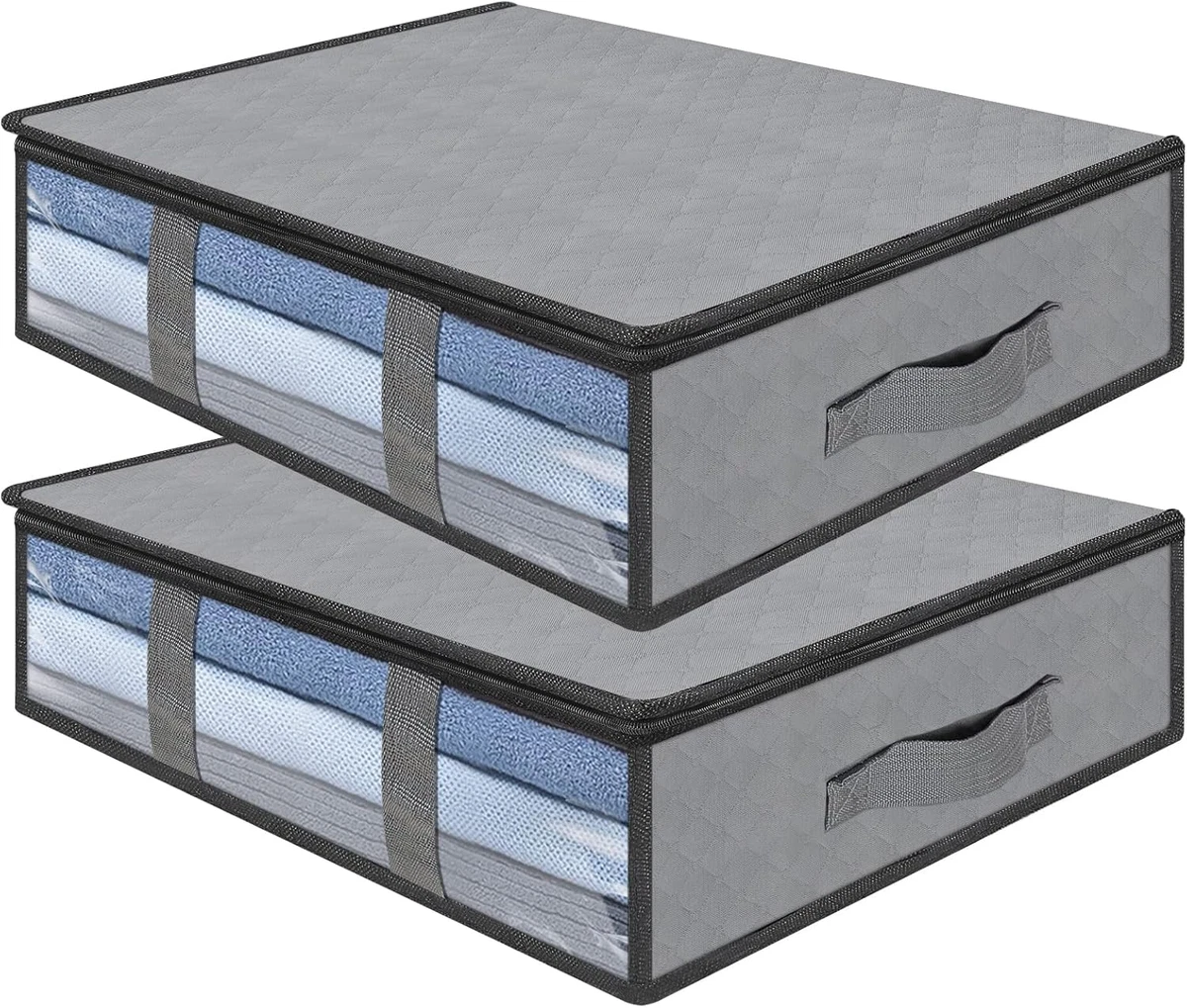 WLOWS Set di 4 Contenitori per Armadio Impilabili Scatola per Armadi in Plastica Bianca per Armadio Estraibile Come Un Cassetto Adatto per Casa Camera da Letto Cucina
