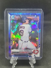 2021 Bowman Chrome Sapphire 1st Prospect Aaron Sabato #BCP-125