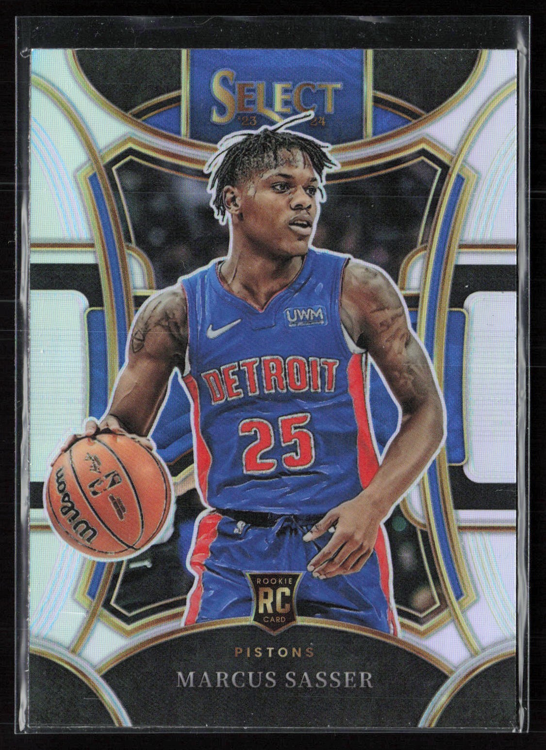 Marcus Sasser 2023-24 Panini Select #303 Silver Prizms RC Detroit Pistons