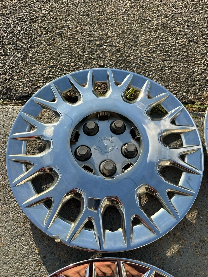 "4 03-05 Tapacubos Mercury Grand Marquis 2 piezas 16"" cubiertas de rueda bases OEM solamente" Foto 3 de 4