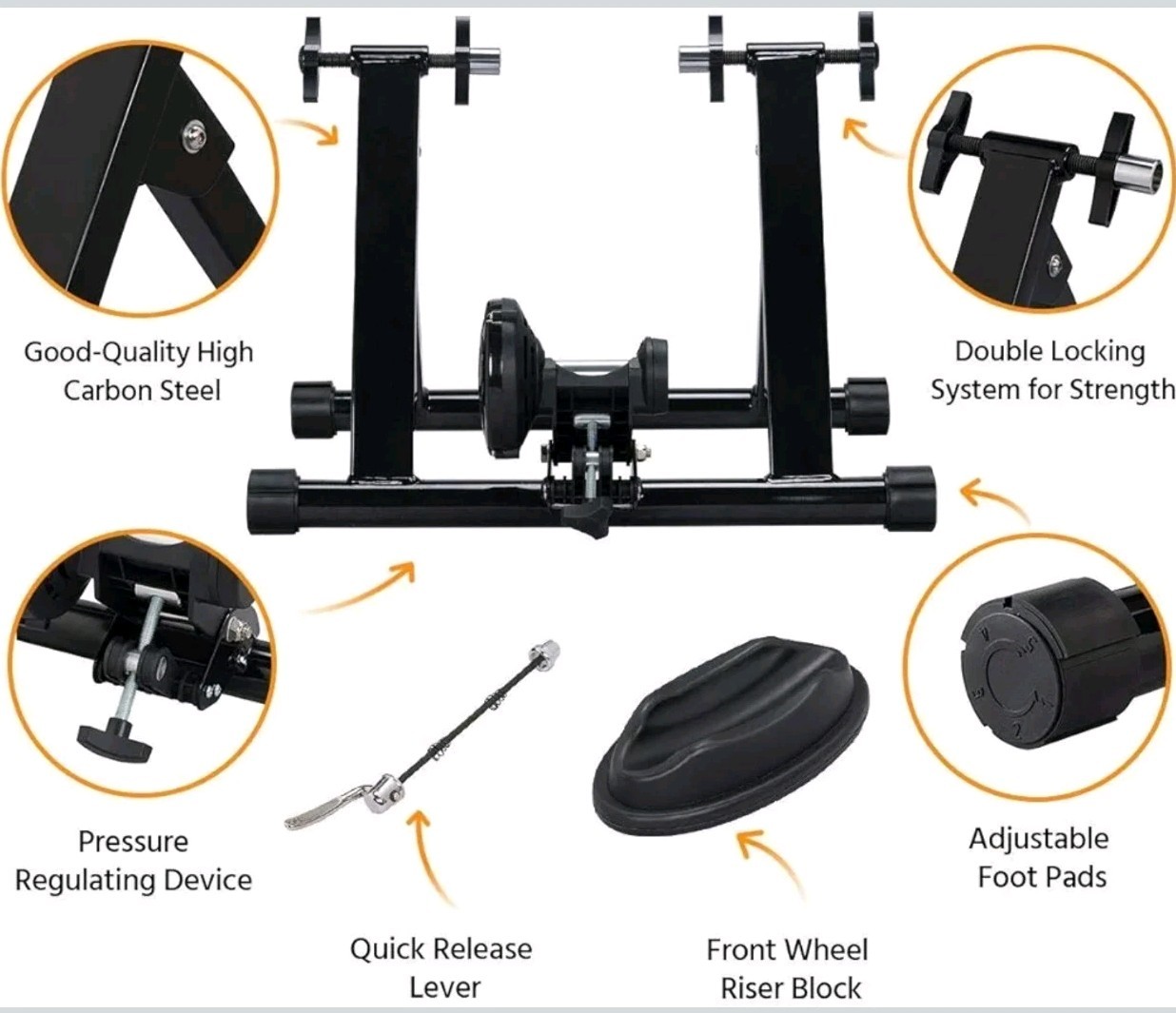 Sportneer Magnetic Foldable Noise Reduction Bike Cycle Stand for Indoor Exercise