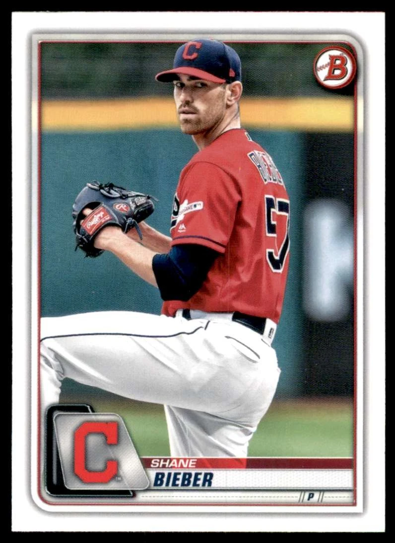 Shane Bieber trading card