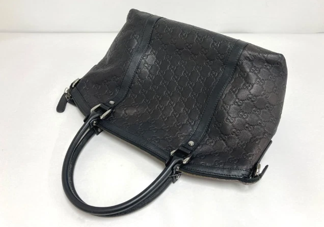 Gucci Guccissima Imprime Black Leather Handbag GG - Image 3 of 4