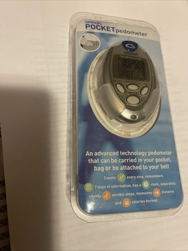 Omron Digital Pocket Pedometer w/ Belt Clip Strap HJ-112 - Brand New / Sealed - Image 4 of 4