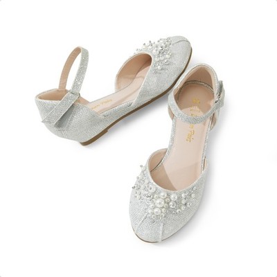 Kids Girls Flat Shoes Dress Shoes Low Heels Low Wedge Pumps Party Wedding Shoes