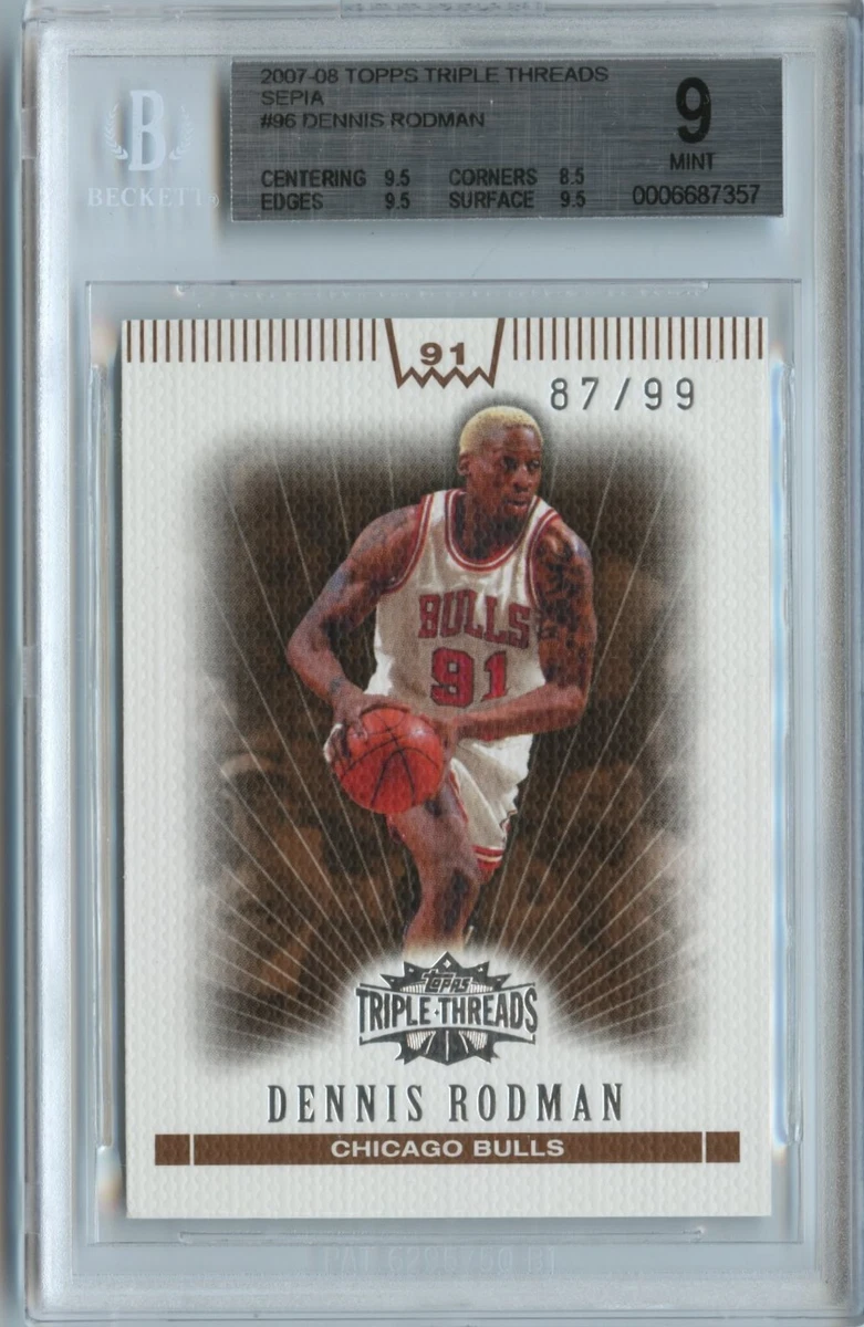 Topps Dennis Rodman Basketball Serial Numbered Sports Trading