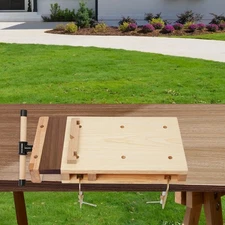 100kg/220.46 lbs Portable Wooden Woodworking Bench w/C-Type Clips Workbench