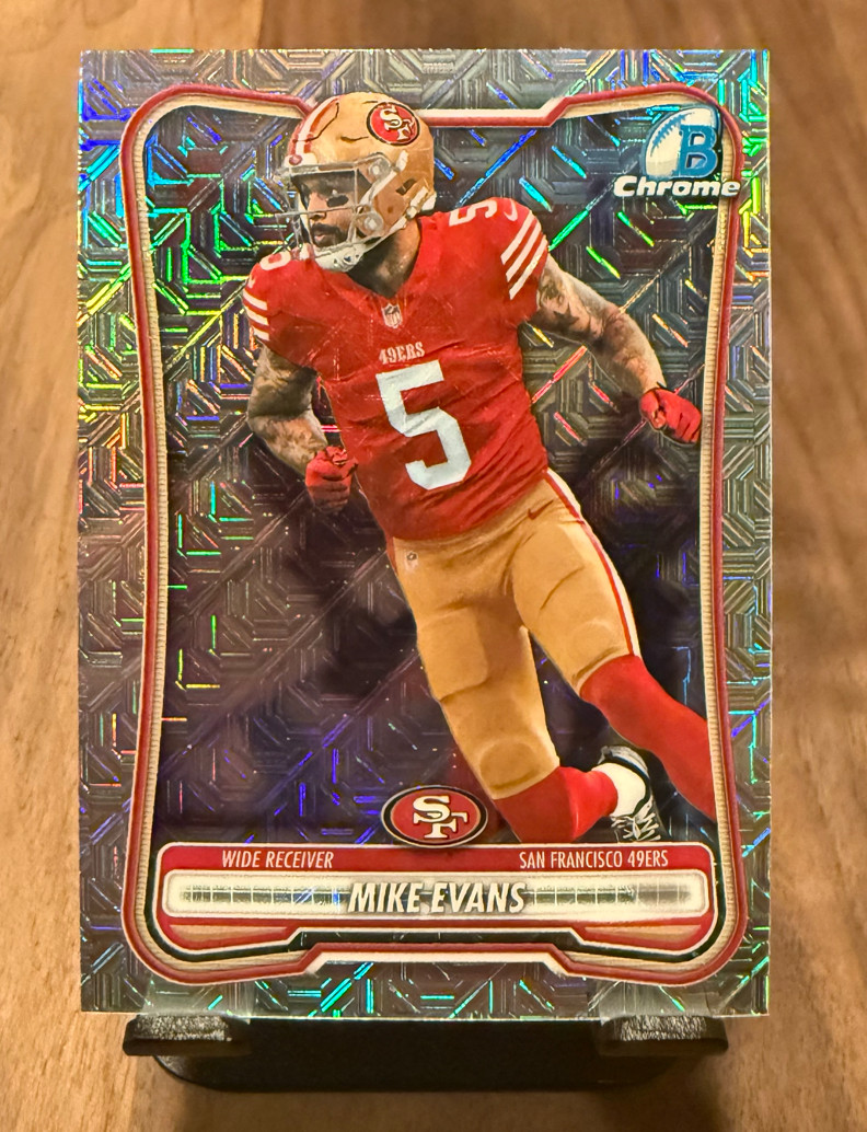 Mike Evans 2026 Topps Bowman Football Mojo Refractor #BCV-100 49ers