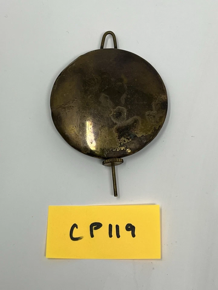 SETH THOMAS SCHOOLHOUSE REGULATOR CLOCK  PENDULUM BOB 2 1/4” CP119 - Image 2 of 4