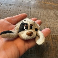 Vintage 1999 Pound Puppies Mini Baby Puppy Plush Gray Spot Miniature Dog 3