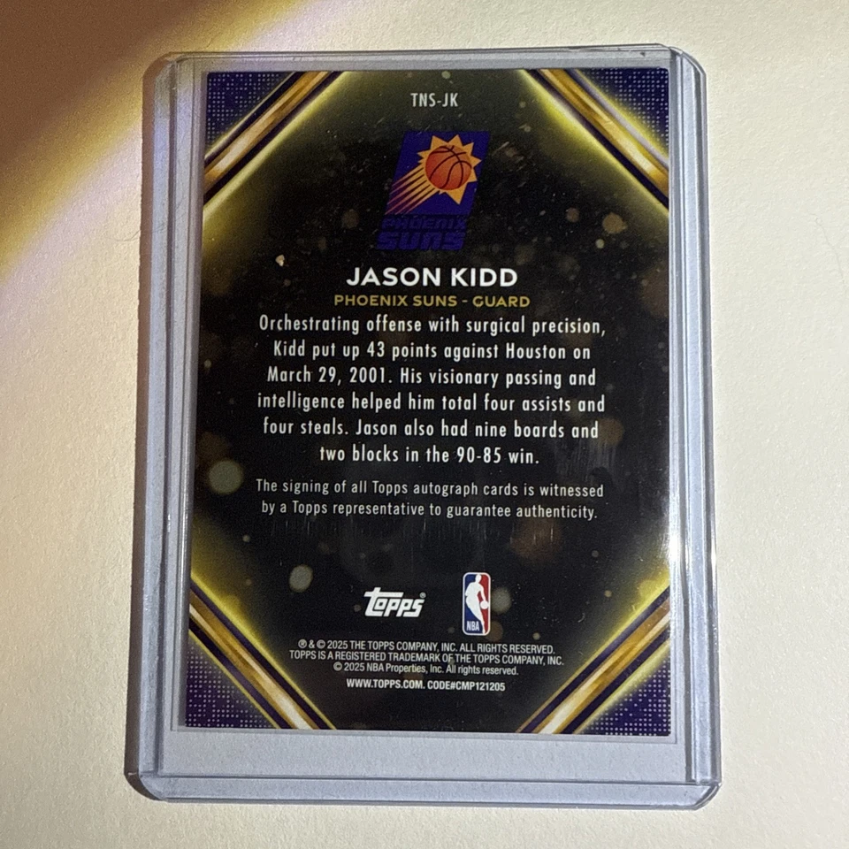 2025-26 Topps NBA Jason Kidd Notch Signatures Auto Phoenix Suns SP Foto 2 de 2