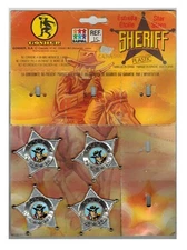 Sheriff Star Lot 4 Plastic Pin Gonher Barval Vintage