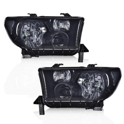 #ad Smoke Lens Headlight for Tundra 07 13 No Level Adjuster Sequoia 08 17 No Washer $140.99