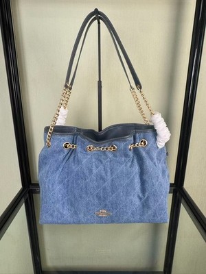 Coach Evelyn Shoulder Bag Quilted CDC02 Indigo