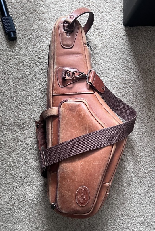 Reunion Blues Alto Saxophone Brown Leather Gig Bag