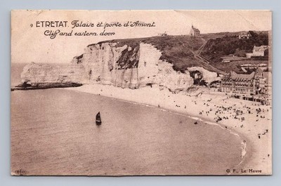Havre Antique French ETRETAT Falaise Porte dAmont Cliff 1910s
