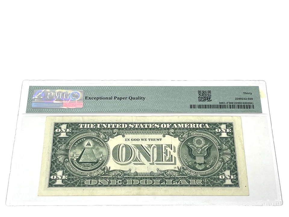 2013 $1 One Dollar, FEDERAL RESERVE NOTE Atlanta,' PMG 30 VF', (#28) - Image 2 of 2
