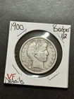 1900 Barber Silver Half Dollar VF Very Fine Details Better Date Coin (Raw18304)
