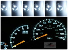 Gauge Cluster Bulbs to White LED Upgrade Kit 1999 00 01 02 Silverado Sierra New
