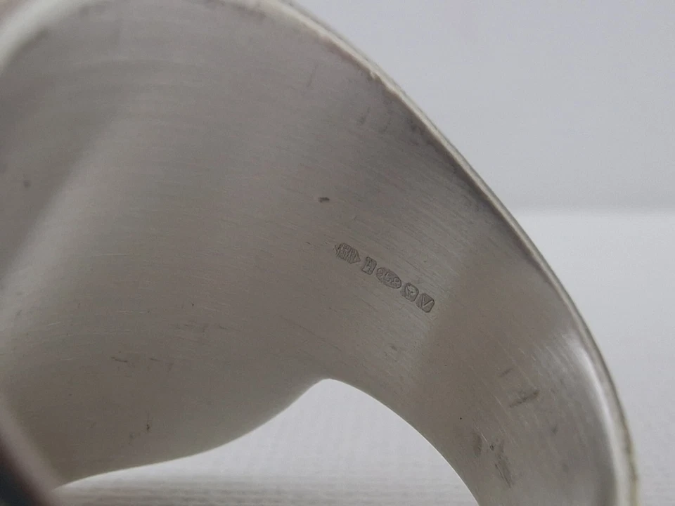 Huge Heavy 925 Sterling MATT Silver Ring Biker Skull custom bespoke Size UK HM - Image 4 of 4