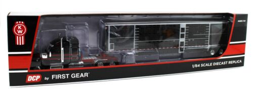 DCP 1:64 *BLACK & RED* Kenworth W990 High Roof & WILSON LIVESTOCK TRAILER NIB - Picture 8 of 8