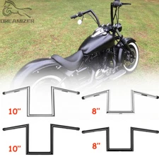 For Yamaha V-Star XVS 650 1100 1300 8" 10" Rise 1" Z-Bar Ape Hanger Handlebar 