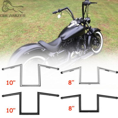 For Yamaha V-Star XVS 650 1100 1300 8'' 10'' Rise 1'' Z-Bar Ape Hanger Handlebar 