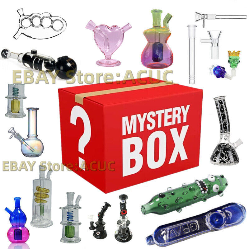 Glass Hookah Water Pipe Blind Box Perfect Artwork Bowl Silicone Smoking Pipe. Available Now for 14.99