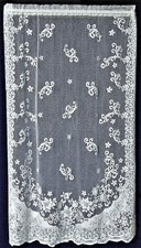 60" x 84" White Lace Window Panel Old World Cotton Blend Livingroom Bedroom