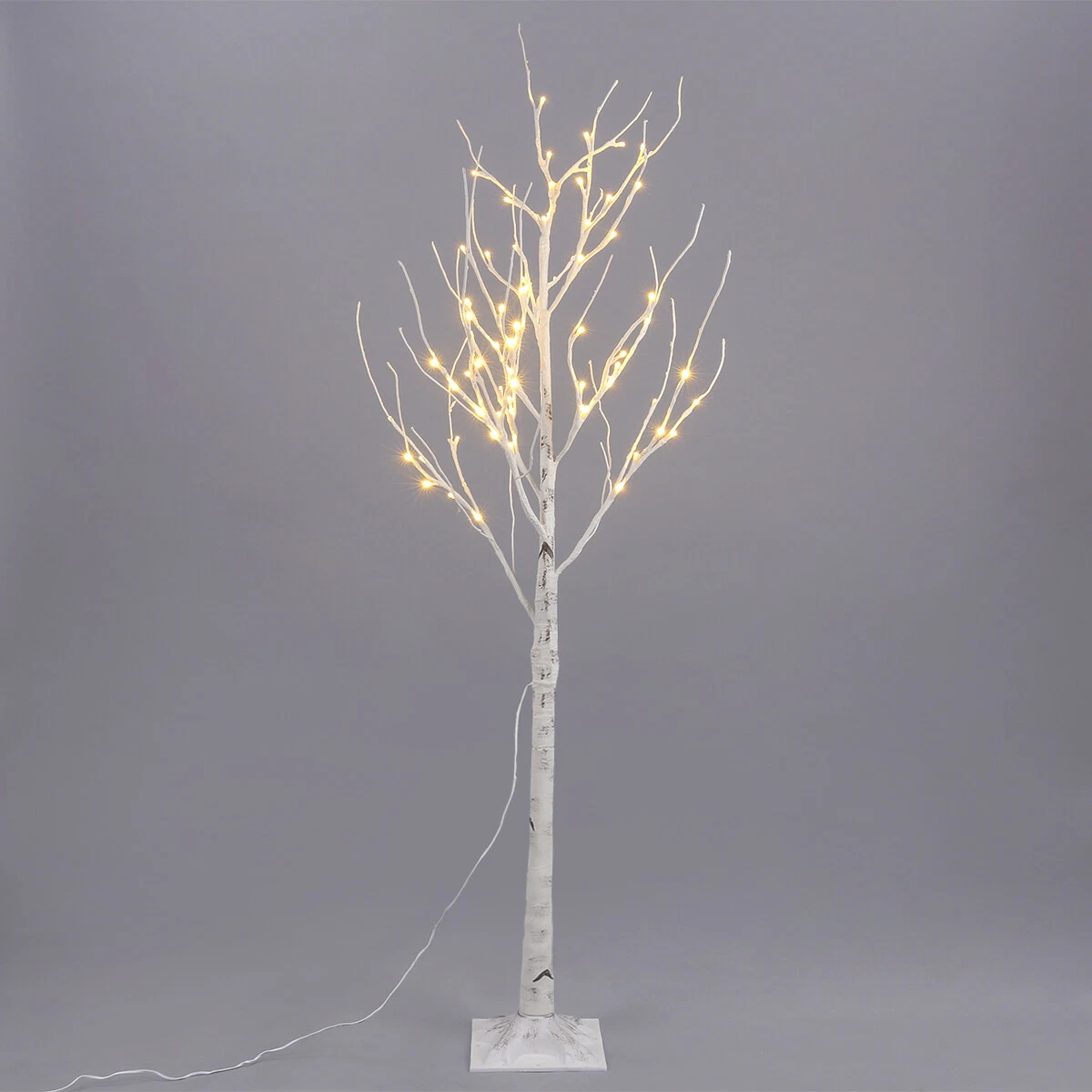 Outdoor lighted birch sale tree