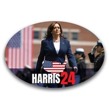Magnet Me Up Kamala Harris 2024 Election Magnet Decal, 4x6 Inch Oval