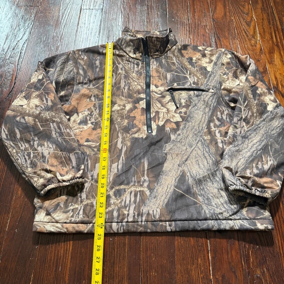 VTG LL Bean Jacket Mens XL Camo Pullover Outerwear Hunting Half Zip Outdoor - Image 2 of 4