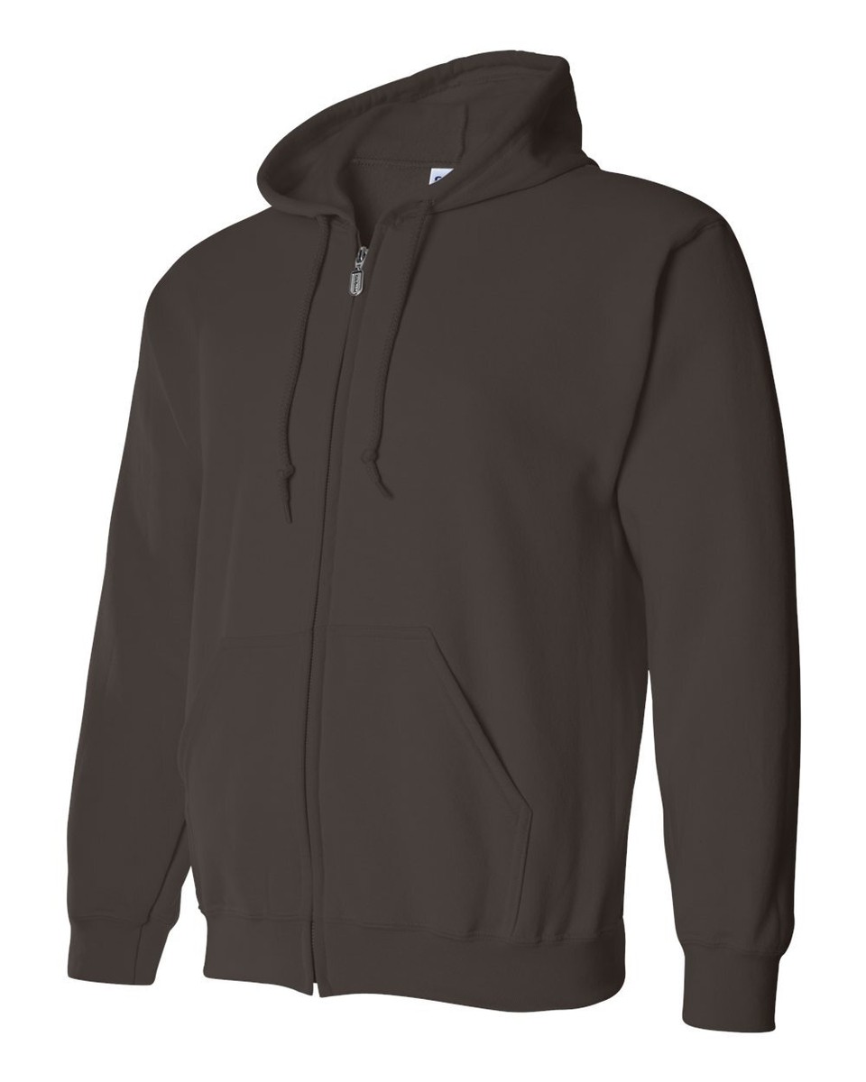 Gildan Men's Full Zip Up Heavy Blended Hooded Sweatshirt / Hoodie