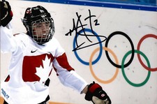 Meghan Agosta Signed 4x6 Photo Team Canada Women's / Olympic Gold Medal #4