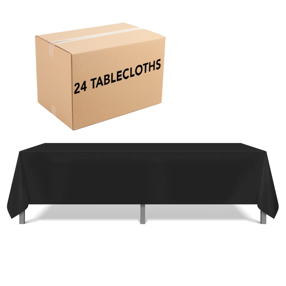Bulk Case of 24 Dining Tablecloths, Polyester, Reusable, Size & Color Options - Image 2 of 4