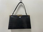 Vintage Alligator Handbag in Black