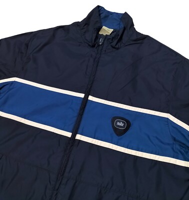 Nike Activewear Track Jackets Men's Dark Blue Jackets Size M