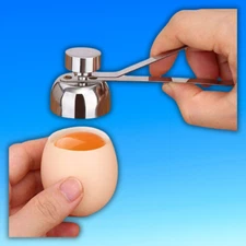 Stainless Steel Egg Topper Cutter Shell Opener Boiled Raw Egg Cracker Knocker