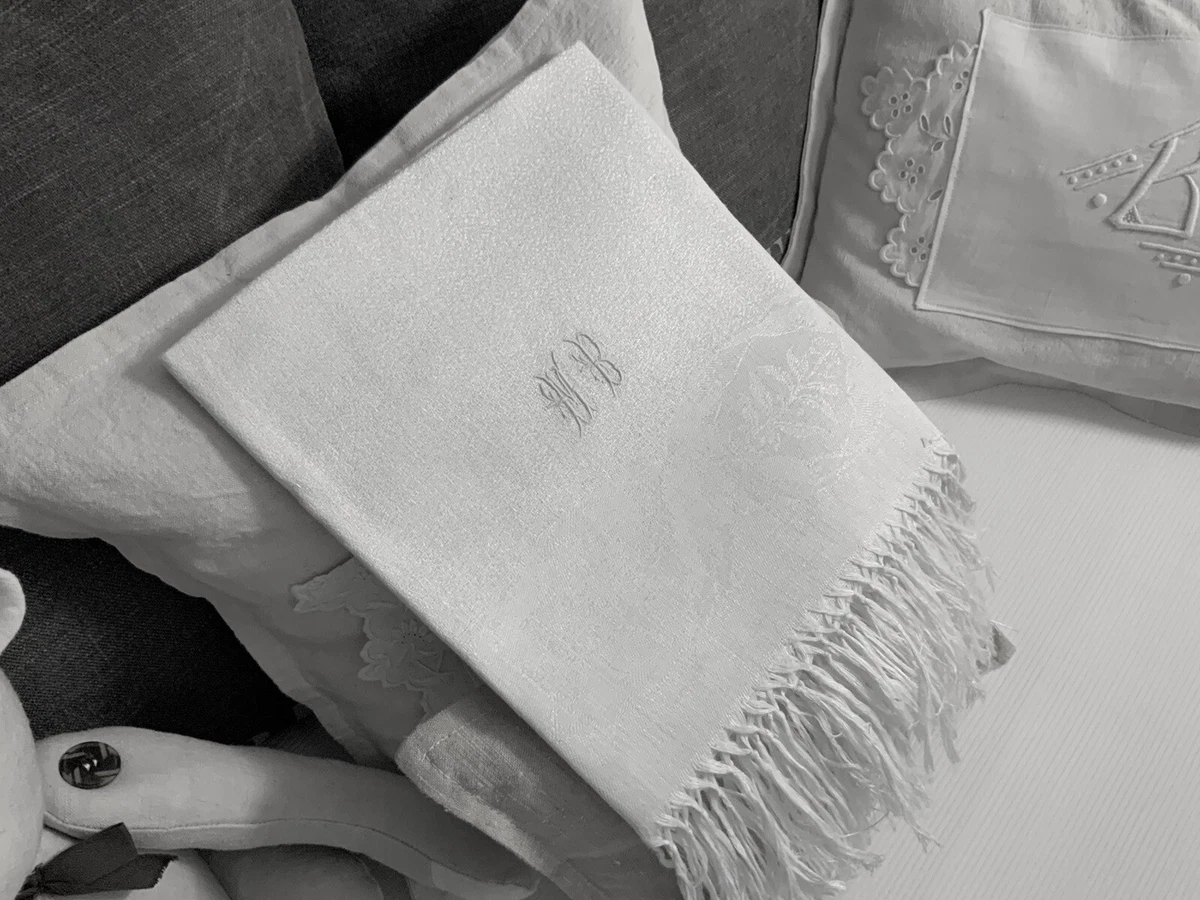 Lot De 22 Serviettes De Toilette Vintage - 100% Coton - Blanc - Dans Leur Jus