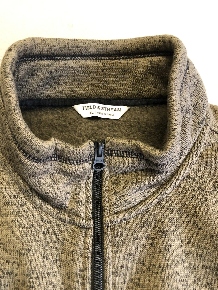 Field & Stream Vest Men's Extra Large Brown Full Zip Fleece Hunting/Outdoor - Image 2 of 4