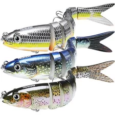 Multi Jointed Swimbaits for Bass & Trout - Lifelike Slow Sinking Fishing Lures