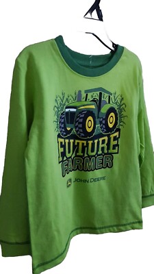 NWT John Deere boys green FUTURE FARMER Long Sleeve T-shirt SIZE 2T Great Gift!