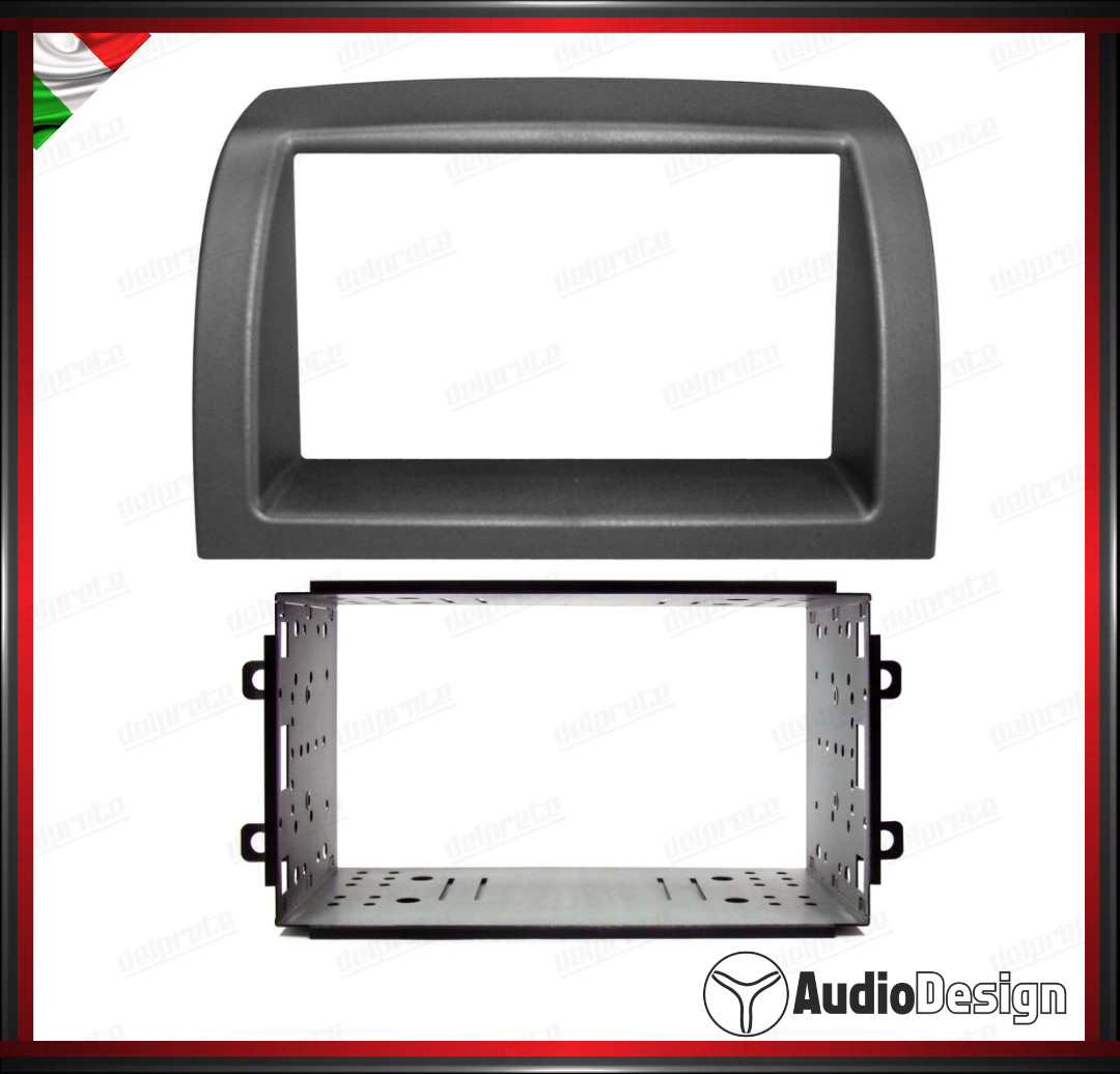 Kit Adattatore Autoradio 2 DIN Lancia Ypsilon 03-11 Grigio Scuro