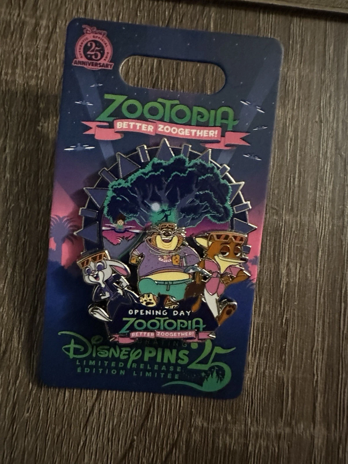 Disney Parks Pin 2025 Zootopia Better Together Opening Day Limited Release