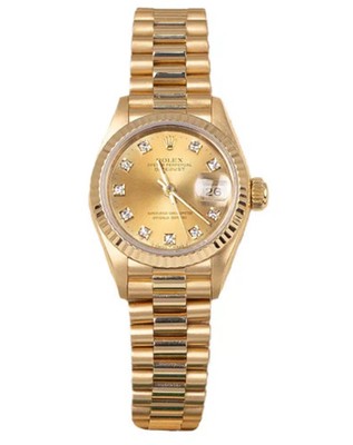 Rolex Datejust 69178 1992 Papers President YG Champagne Index Auto 26mm