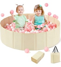 Large Ball Pit for Toddlers - 44 in Baby Ball Pit with Pop-Up Playmat, Foldable