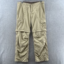 Rei Girls Size Xl 18 Beige Cargo Hiking Outdoor Convertible Zip Off Pants